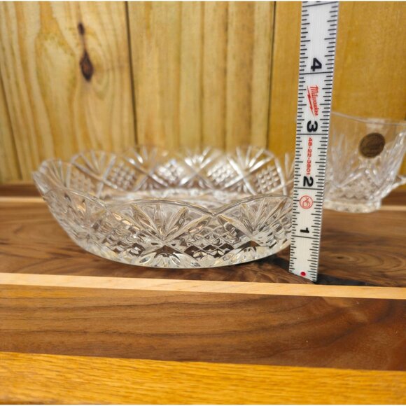 Vintage Godinger Crystal Serving Set With Bowl Creamer & Sugar Dish - Picture 4 of 12